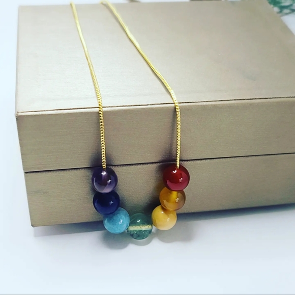 7 chakra crystals necklace - Picture 2 of 3